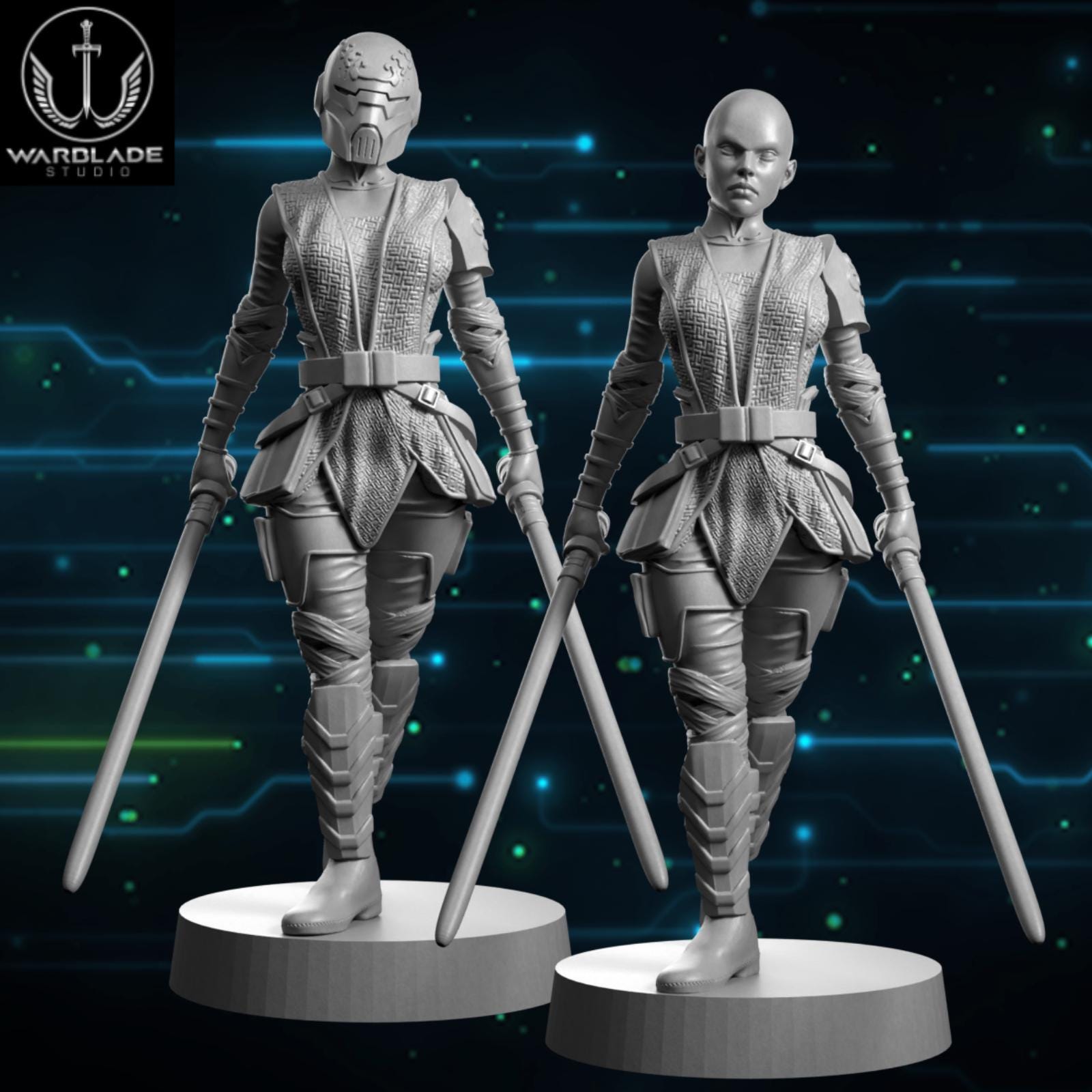 Asajj - Fan Art (40mm miniature - sculpted by Warblade Studios)