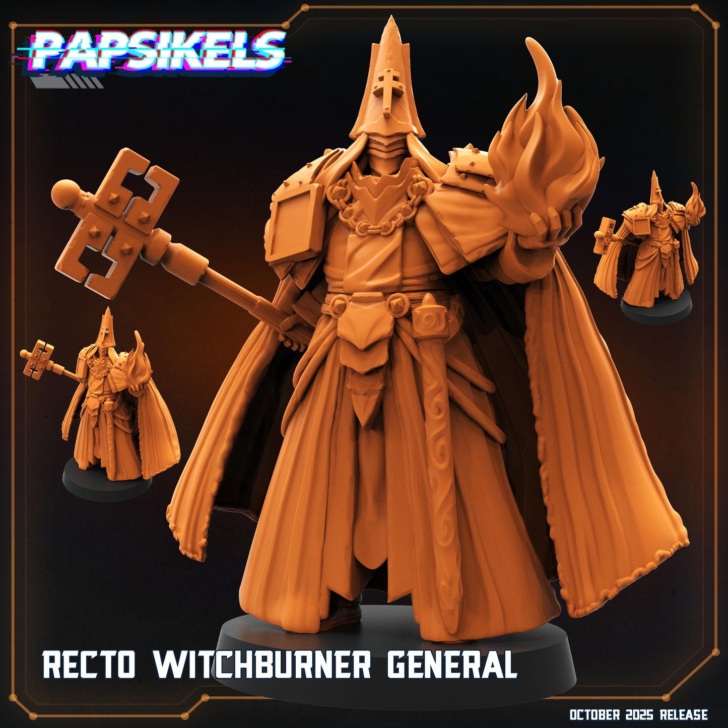 Recto Witch Burner General - 3 models (sculpted by Papsikels)