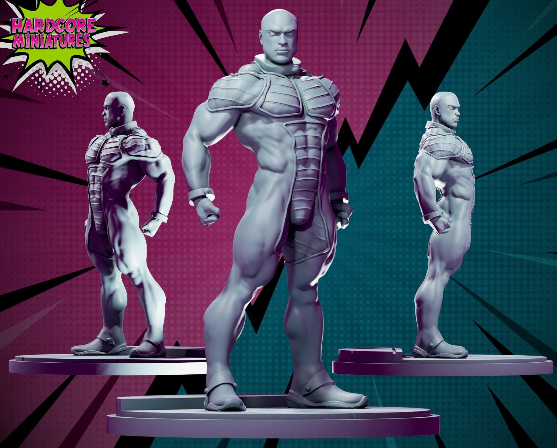 Black Samson - Fan Art 40mm Miniature (Sculpted by Hardcore Miniatures) (Crisis Protocol Proxy/Alternative)