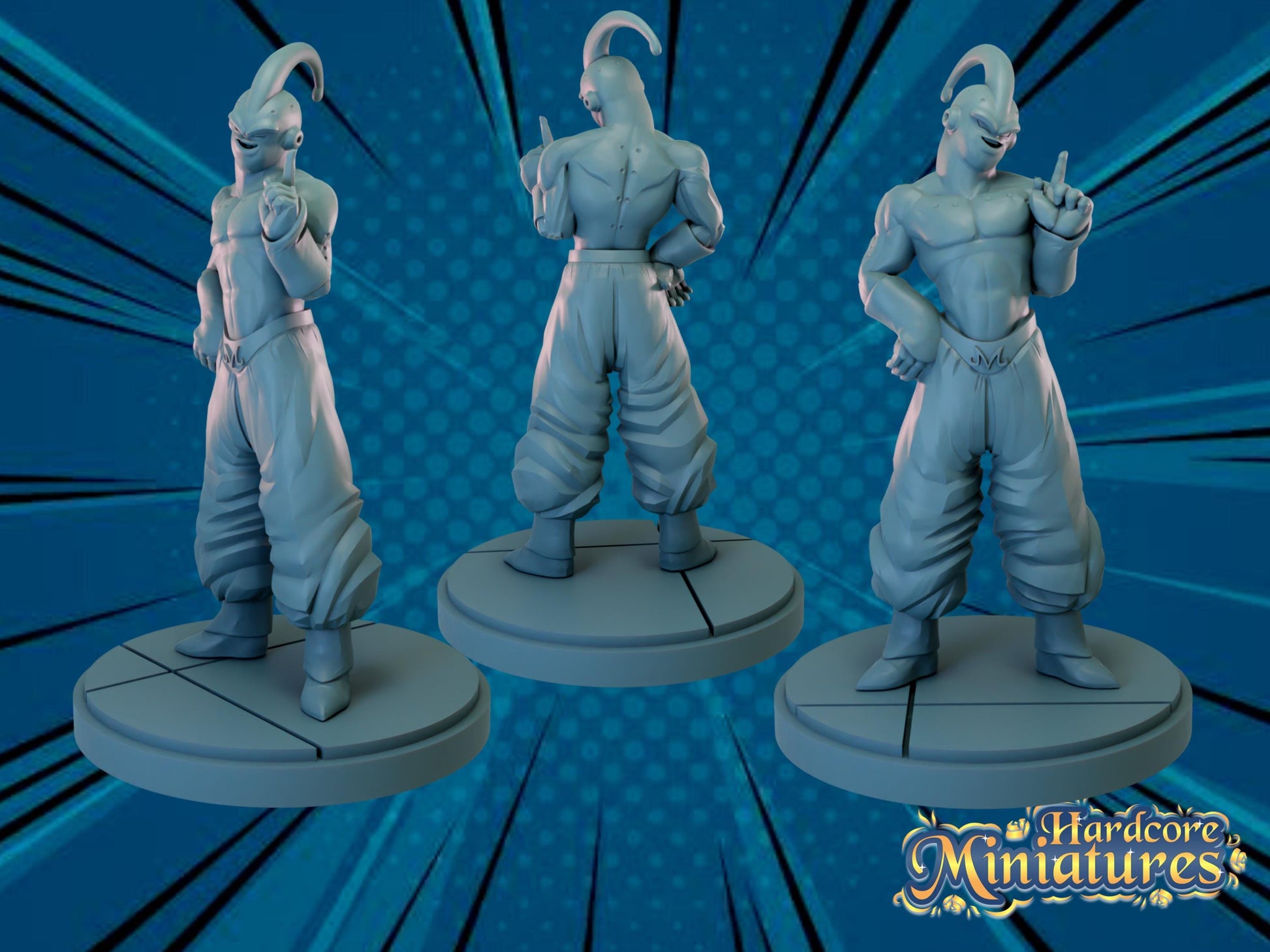 Buu - Dragonball Fan Art 40mm Miniature (Sculpted by Hardcore Miniatures) (Crisis Protocol Proxy/Alternative)