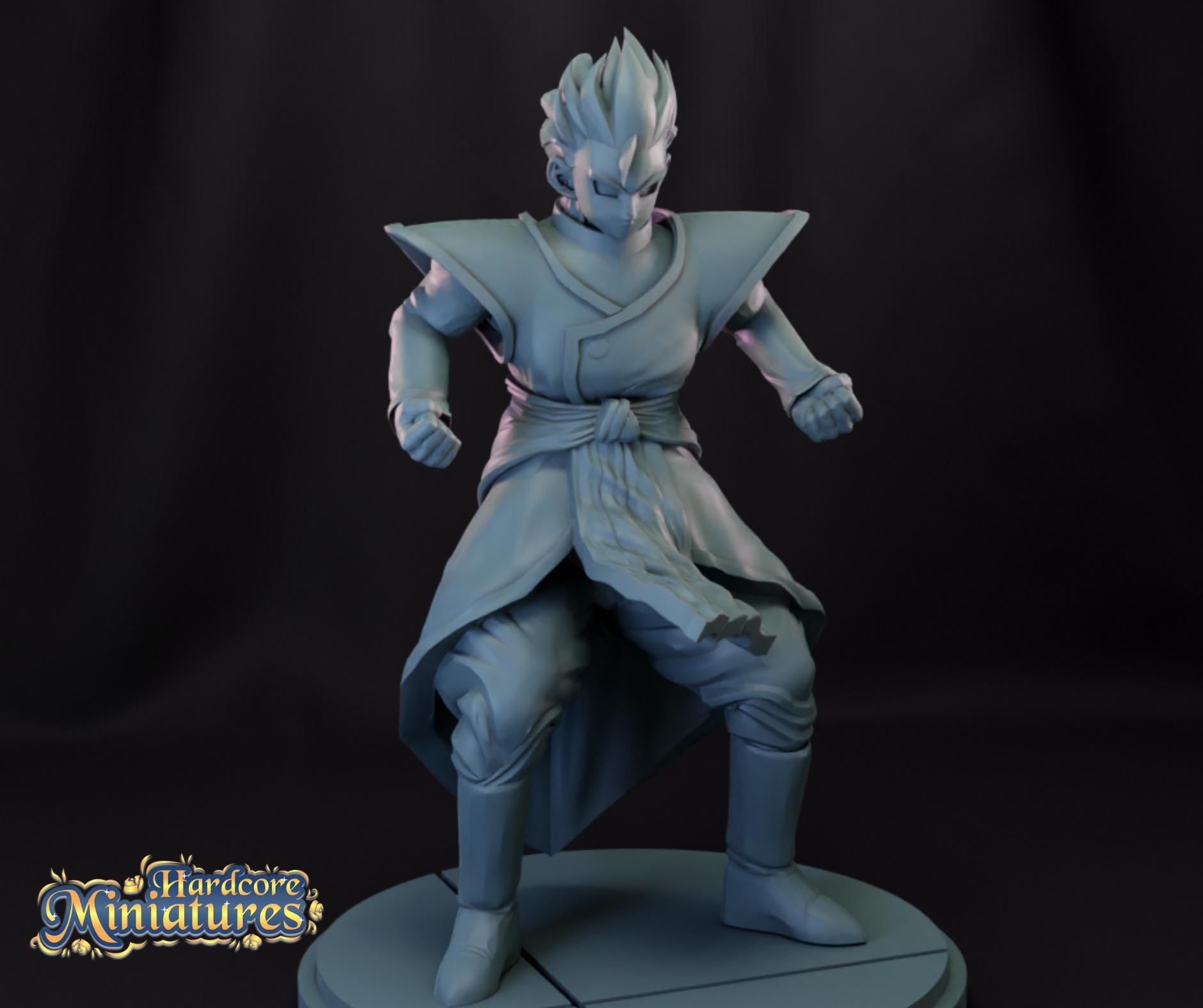 Divine Gohan - Dragonball Fan Art 40mm Miniature (Sculpted by Hardcore Miniatures) (Crisis Protocol Proxy/Alternative)
