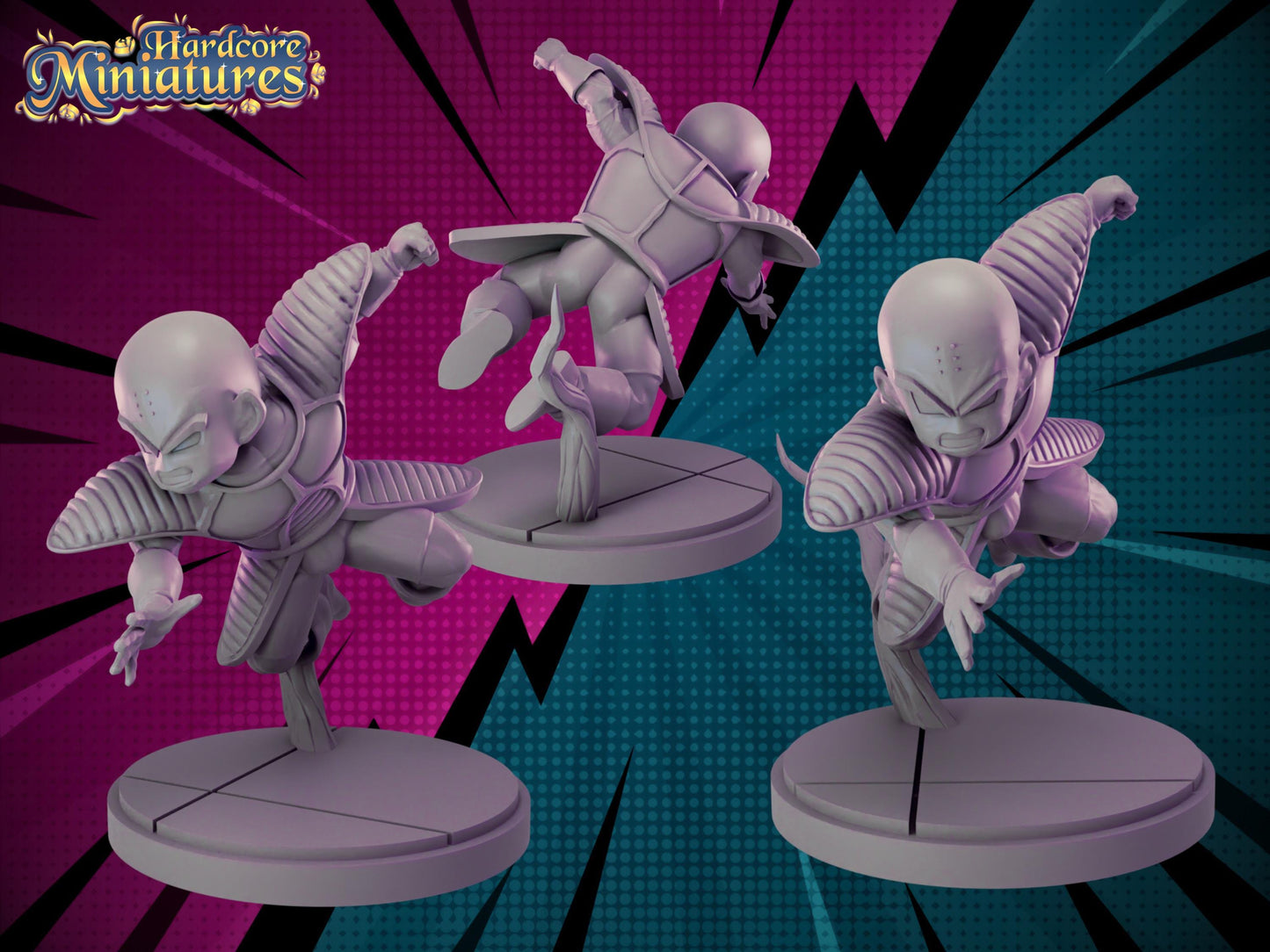 Krillin - Dragonball Fan Art 40mm Miniature (Sculpted by Hardcore Miniatures) (Crisis Protocol Proxy/Alternative)