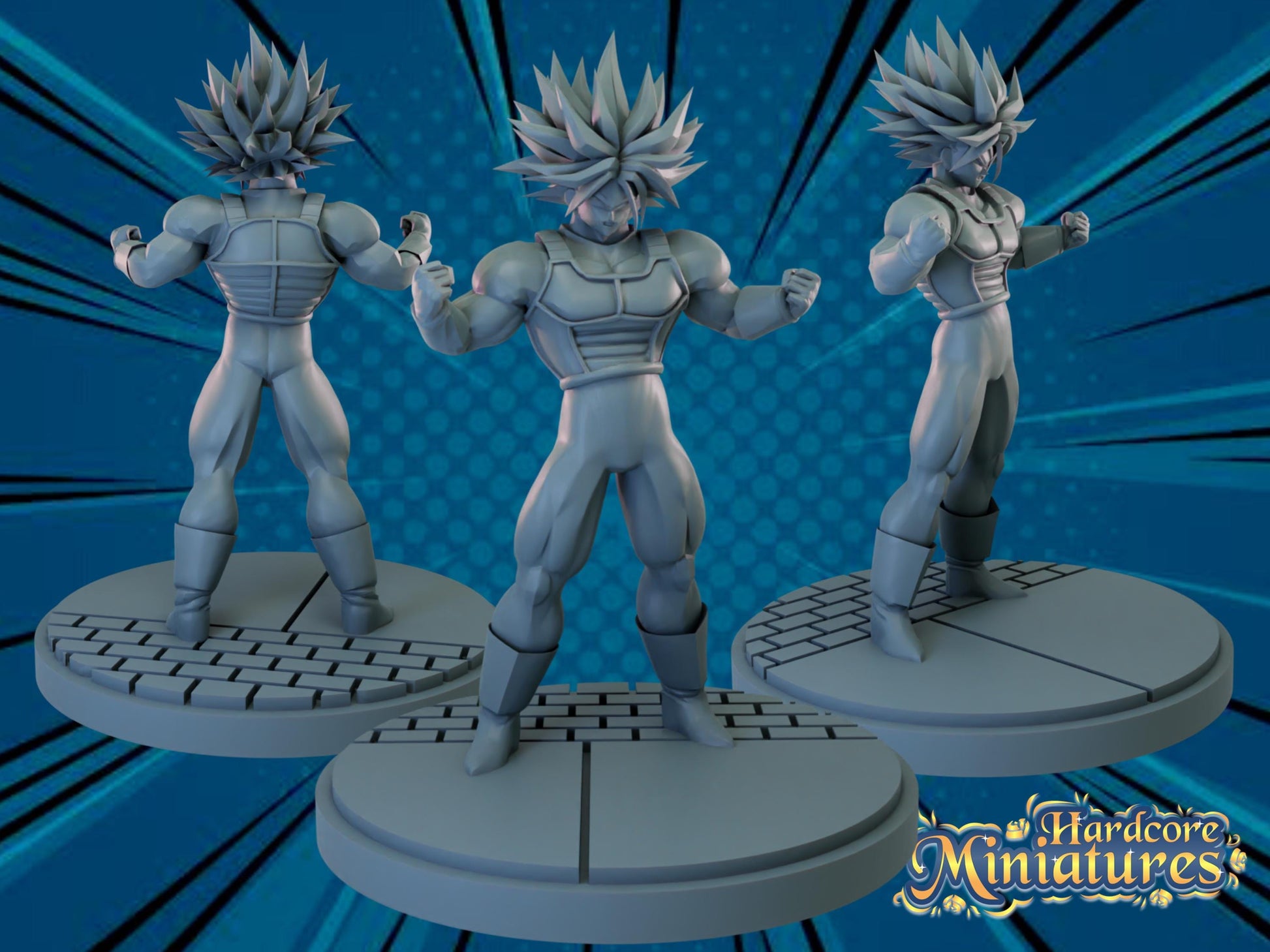 Trunks - Dragonball Fan Art 40mm Miniature (Sculpted by Hardcore Miniatures) (Crisis Protocol Proxy/Alternative)