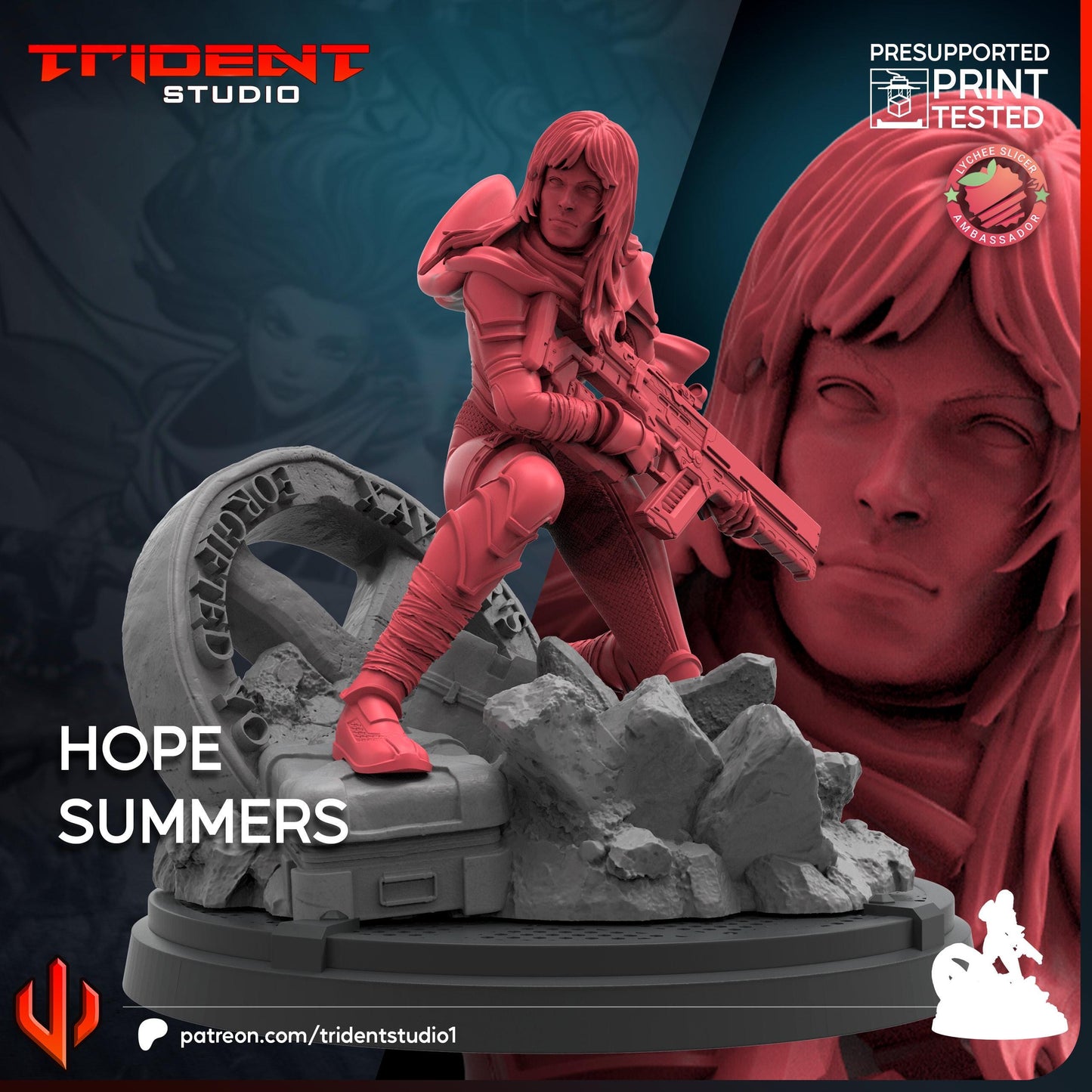 Hope Summers (Fan art sculpted by Trident Studio) (Crisis Protocol Proxy/Alternative)