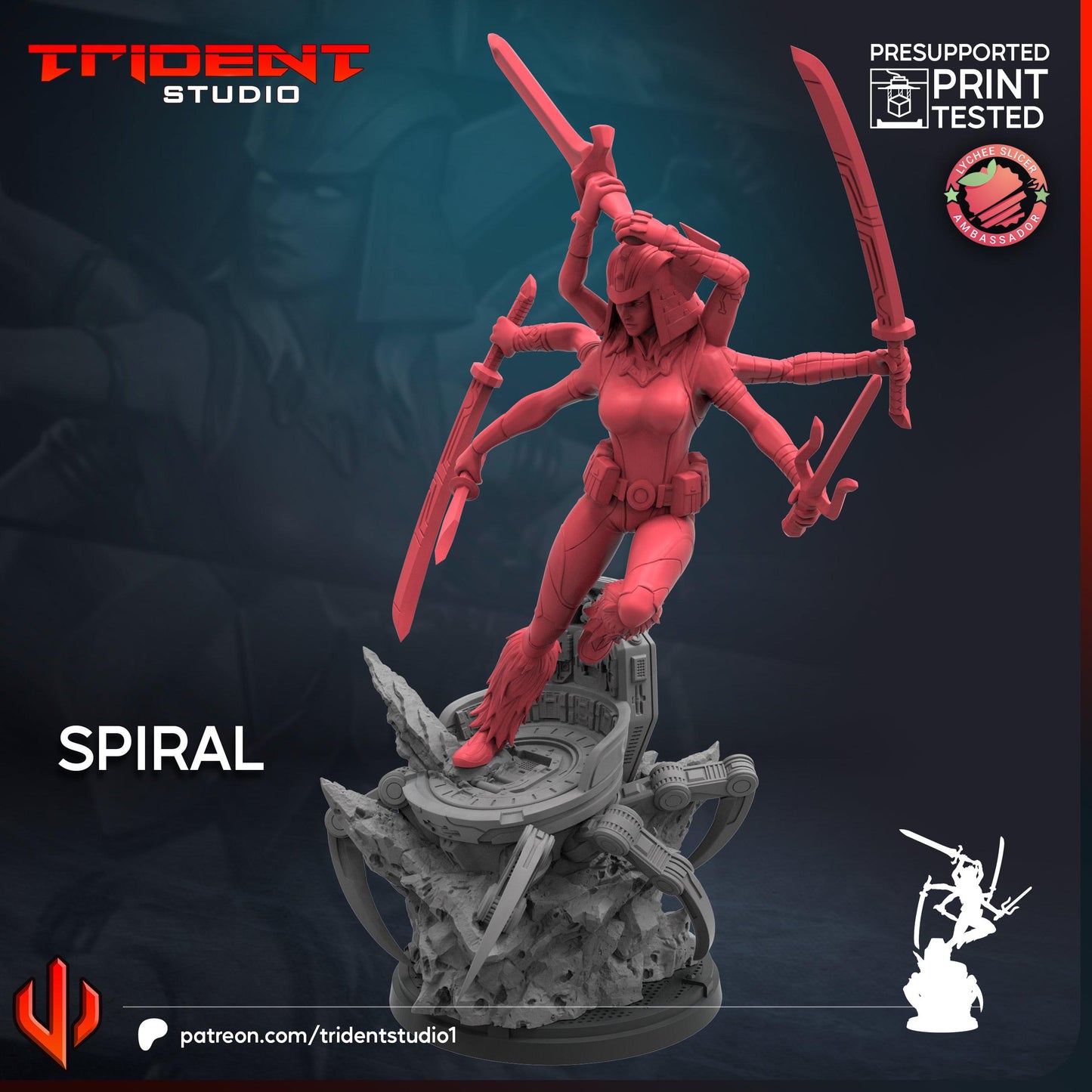Spiral (Fan art sculpted by Trident Studio) (Crisis Protocol Proxy/Alternative)