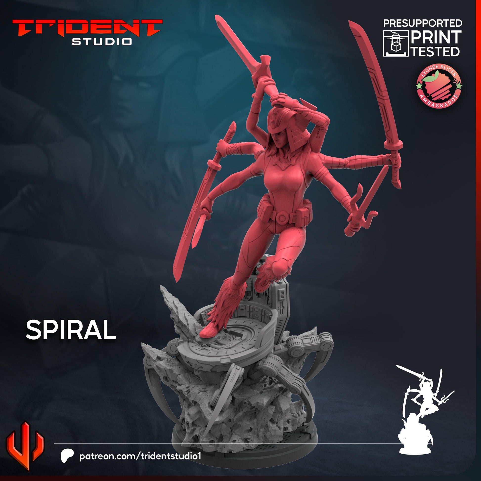 Spiral (Fan art sculpted by Trident Studio) (Crisis Protocol Proxy/Alternative)