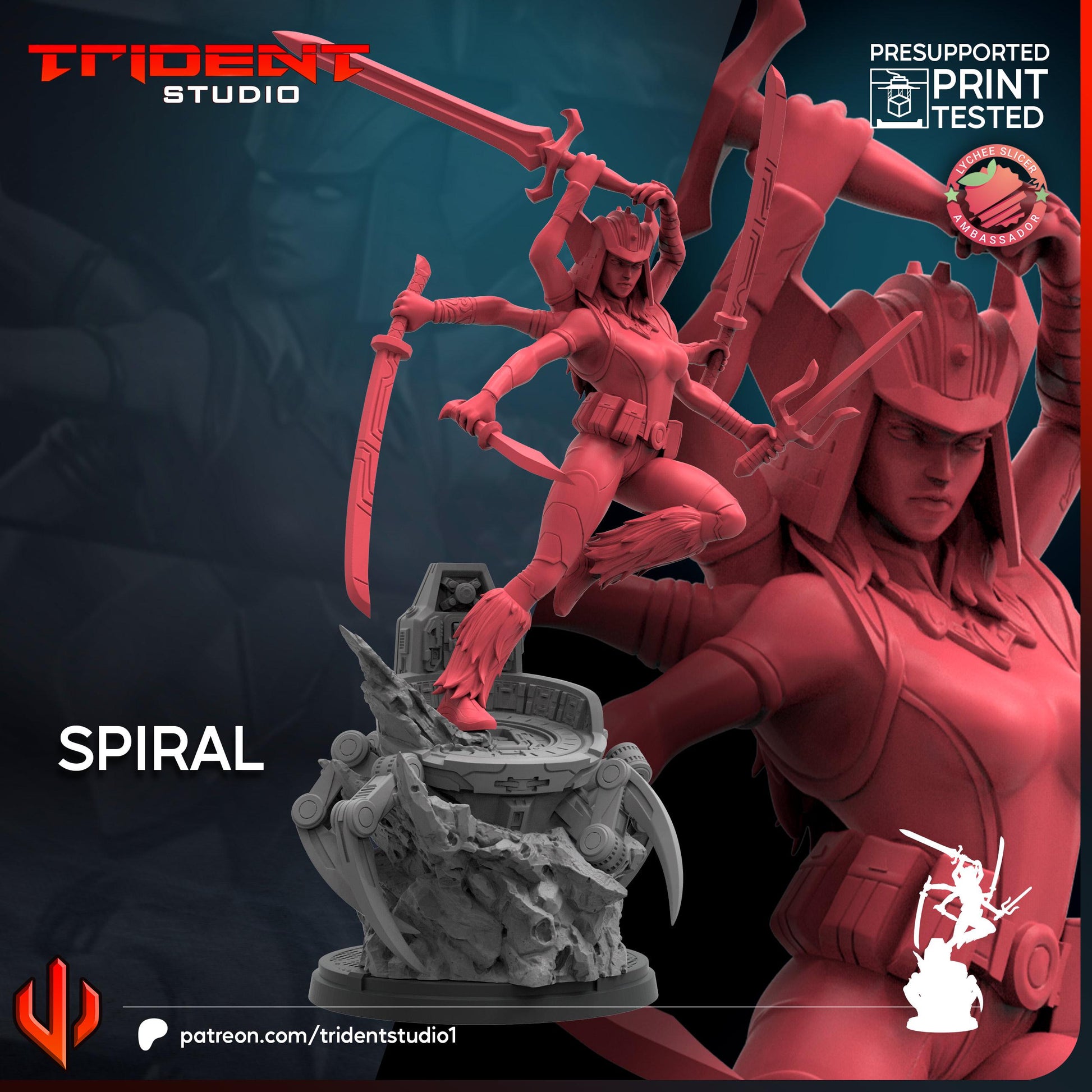 Spiral (Fan art sculpted by Trident Studio) (Crisis Protocol Proxy/Alternative)