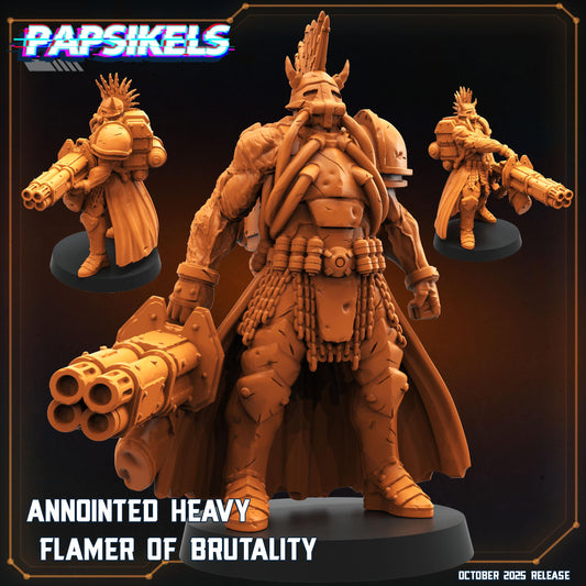 Anointed Heavy Flamer of Brutality - 3 models (sculpted by Papsikels)
