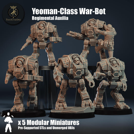 Yeoman-Class War-Bot - Regimental Auxilia (5) (sculpted by That Evil One)
