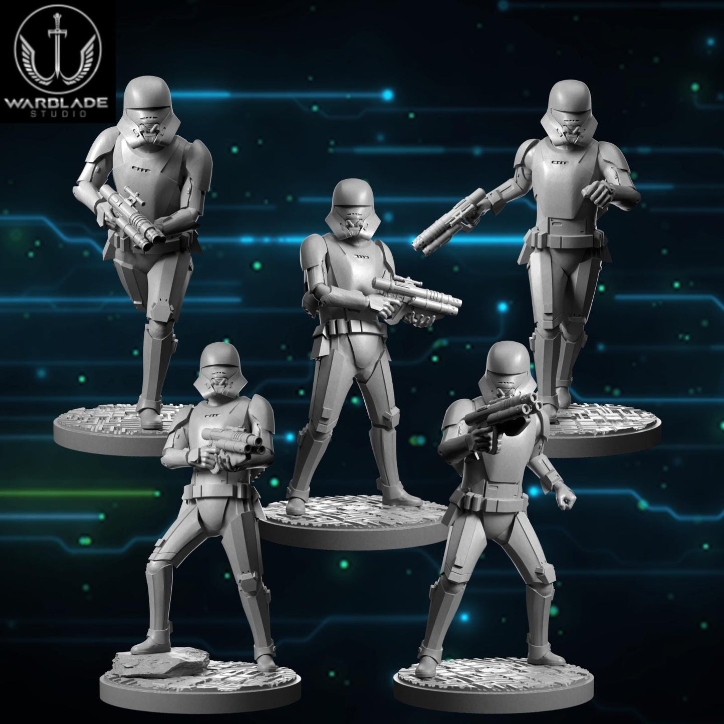 First Order Jet Troopers - Fan Art (40mm miniature - sculpted by Warblade Studios)