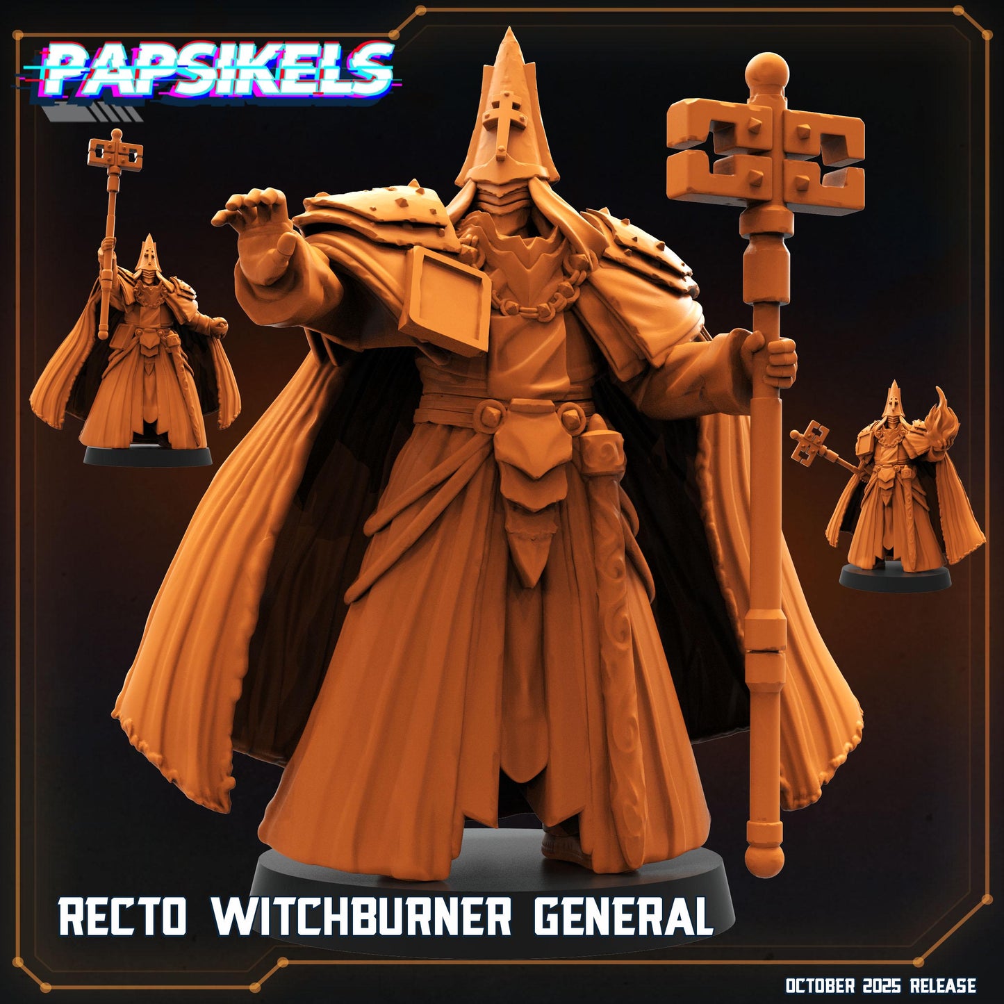 Recto Witch Burner General - 3 models (sculpted by Papsikels)