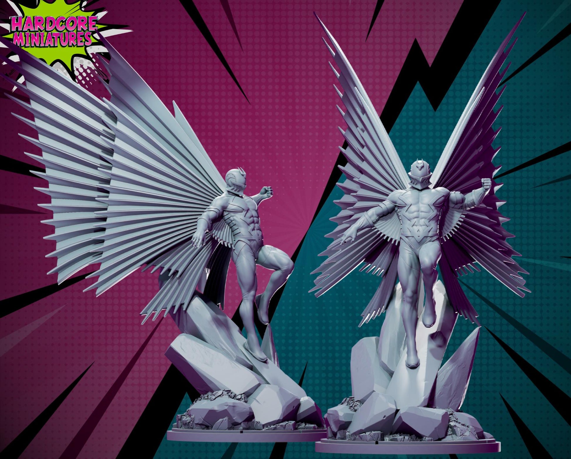 Black Bolt Earth X- Fan Art 40mm Miniature (Sculpted by Hardcore Miniatures) (Crisis Protocol Proxy/Alternative)