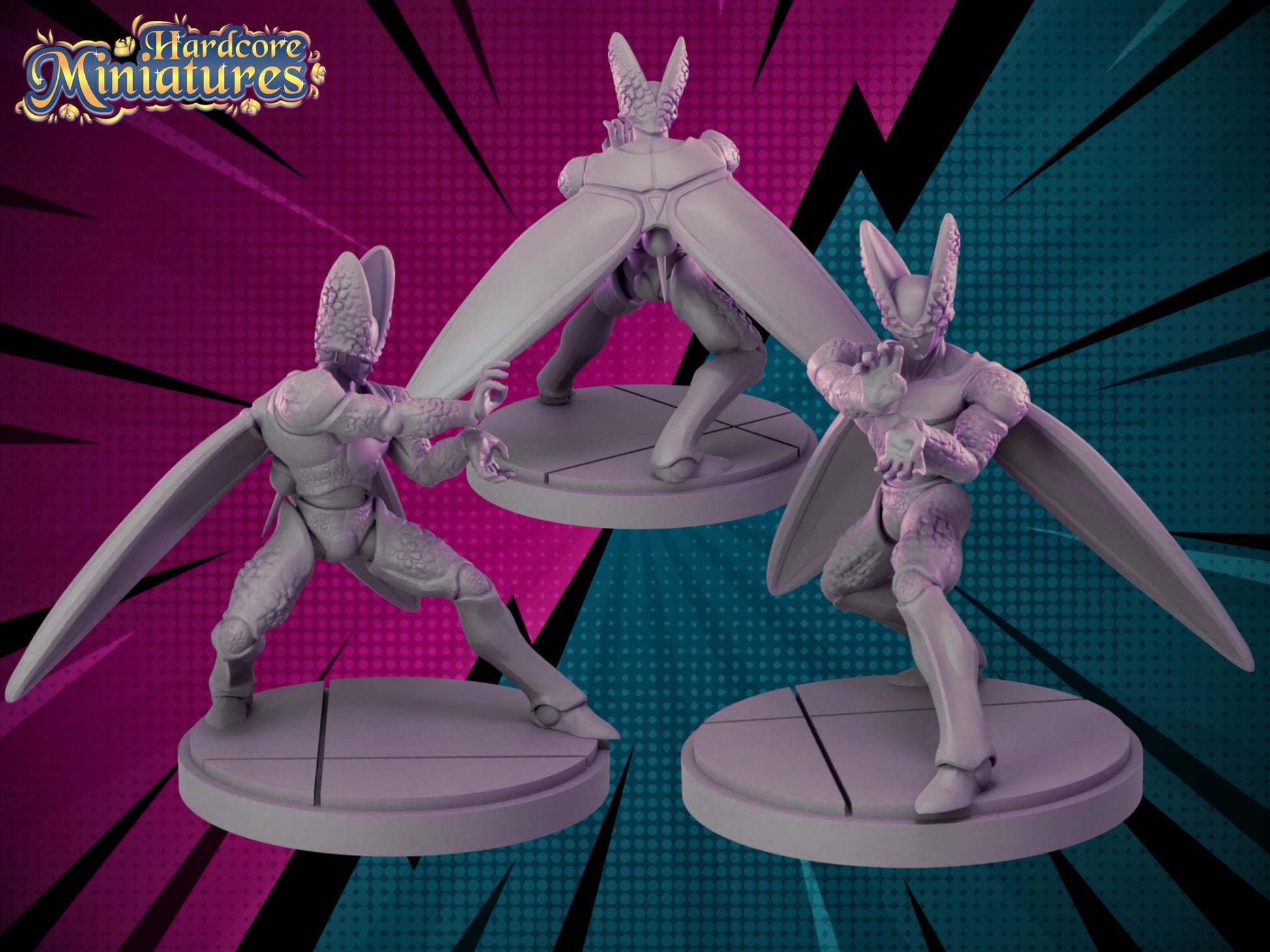 Cell - Dragonball Fan Art 40mm Miniature (Sculpted by Hardcore Miniatures) (Crisis Protocol Proxy/Alternative)