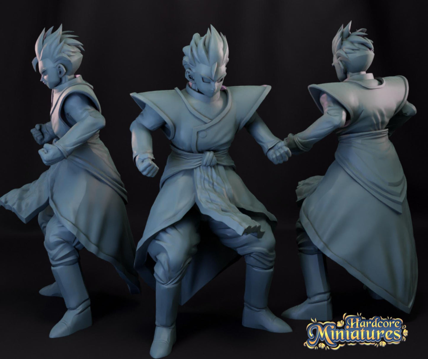 Divine Gohan - Dragonball Fan Art 40mm Miniature (Sculpted by Hardcore Miniatures) (Crisis Protocol Proxy/Alternative)