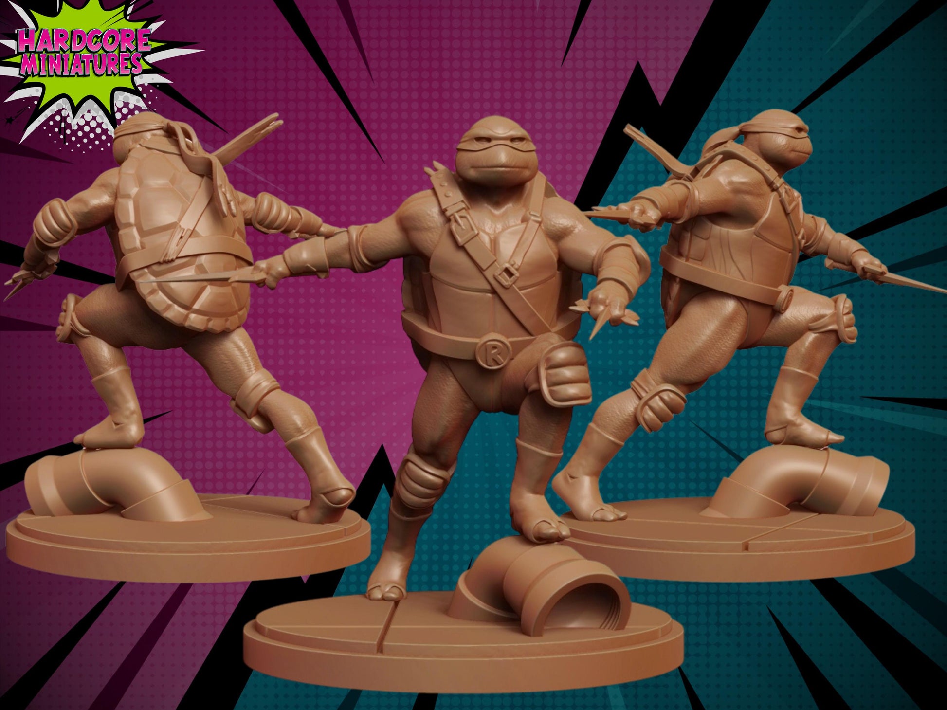 Raphael - Fan Art 40mm Miniature (Sculpted by Hardcore Miniatures) (Crisis Protocol Proxy/Alternative)