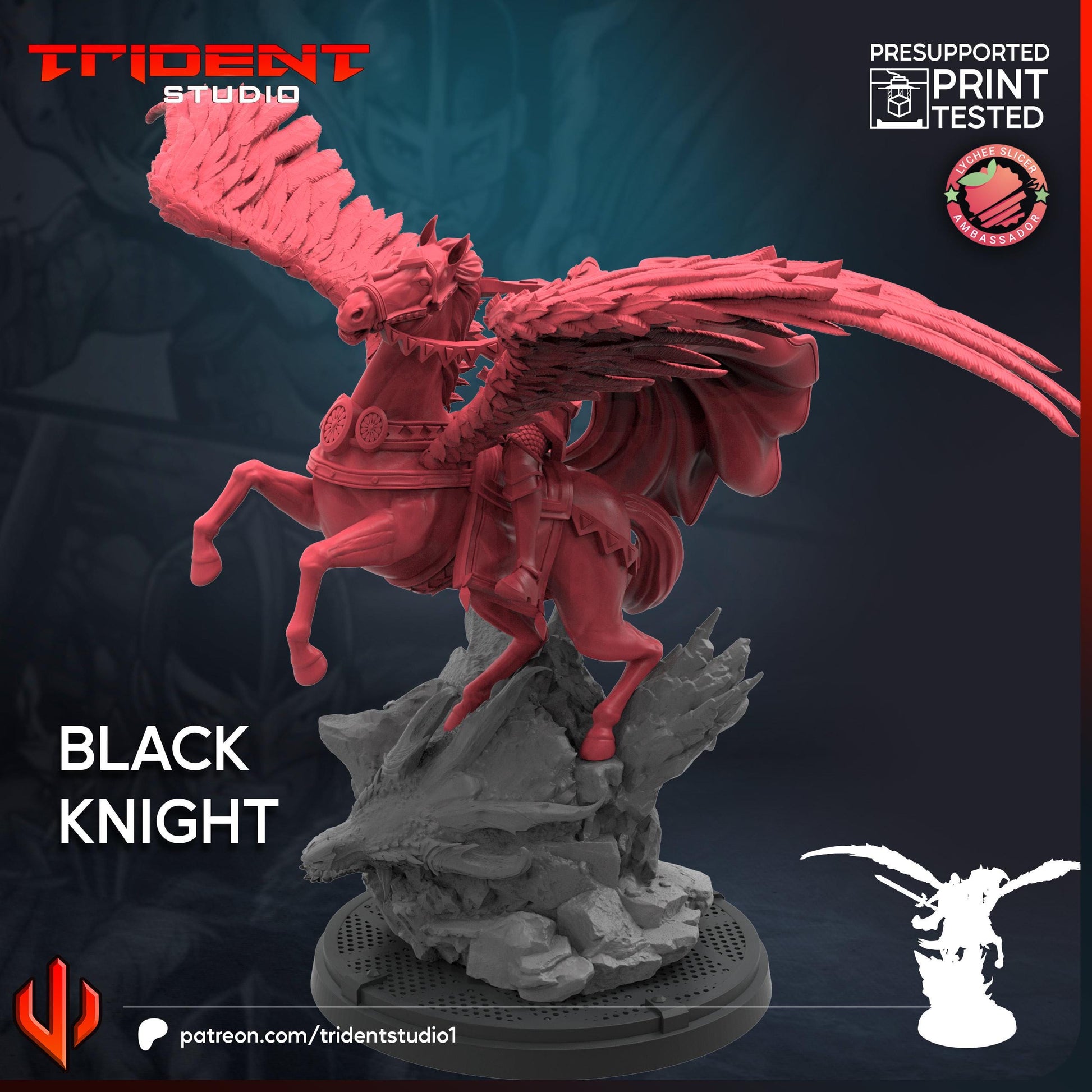 Black Knight (Fan art sculpted by Trident Studio) (Crisis Protocol Proxy/Alternative)