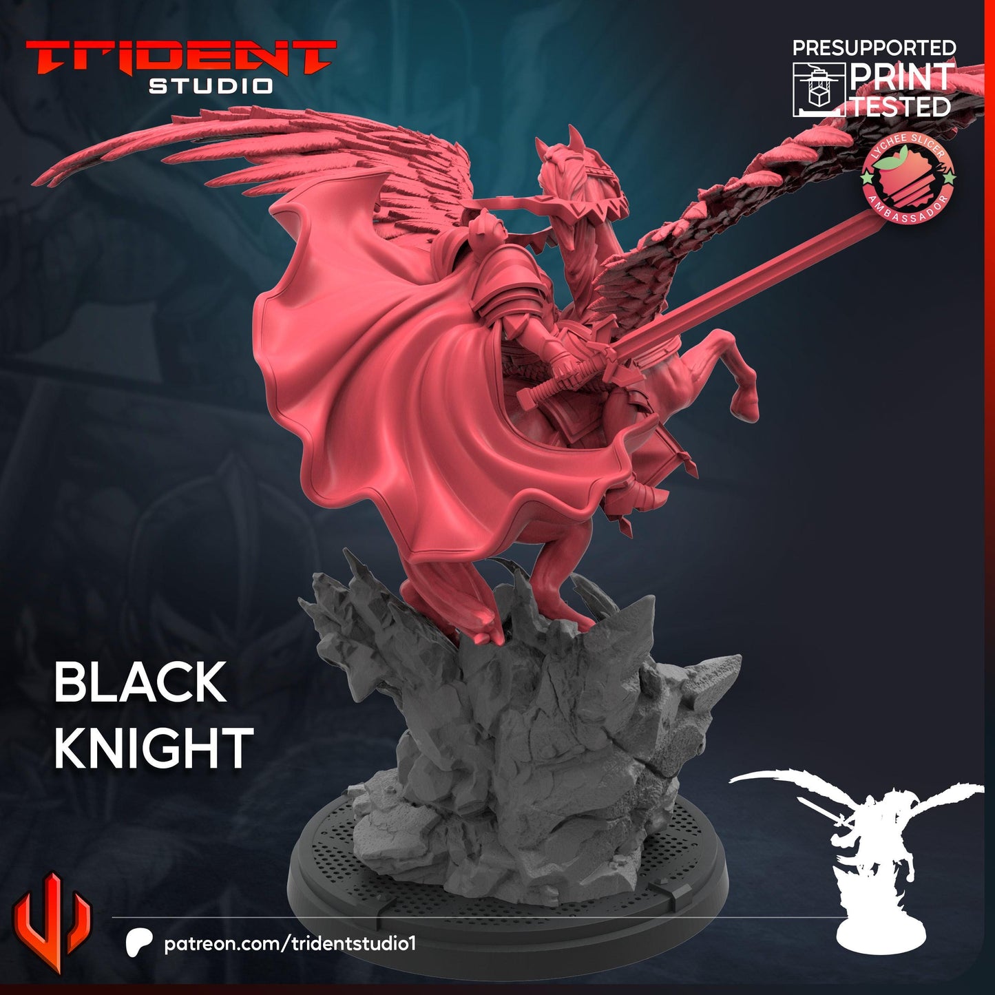 Black Knight (Fan art sculpted by Trident Studio) (Crisis Protocol Proxy/Alternative)