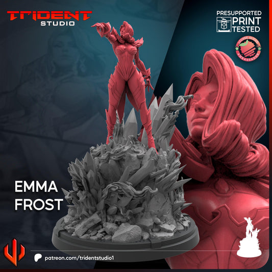 Emma Frost - Phoenix - Rivals (Fan art sculpted by Trident Studio) (Crisis Protocol Proxy/Alternative)