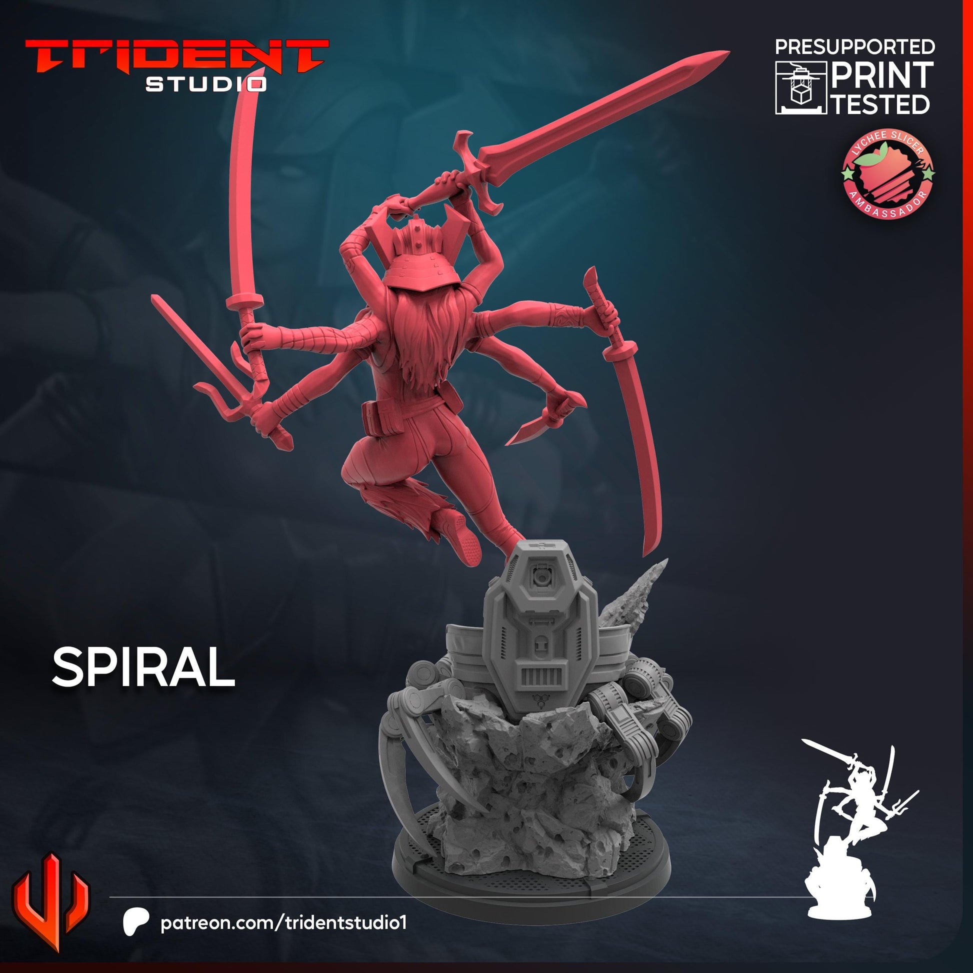 Spiral (Fan art sculpted by Trident Studio) (Crisis Protocol Proxy/Alternative)