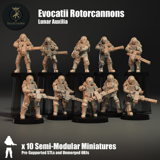 Lunar Auxilia Modular Evocatii Rotorcannons (10) (sculpted by That Evil One)