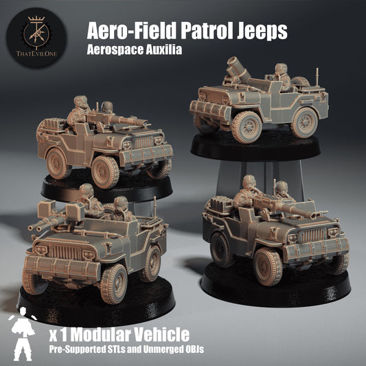 Aero-Field Patrol Jeeps - Aerospace Auxilia (1) (sculpted by That Evil One)