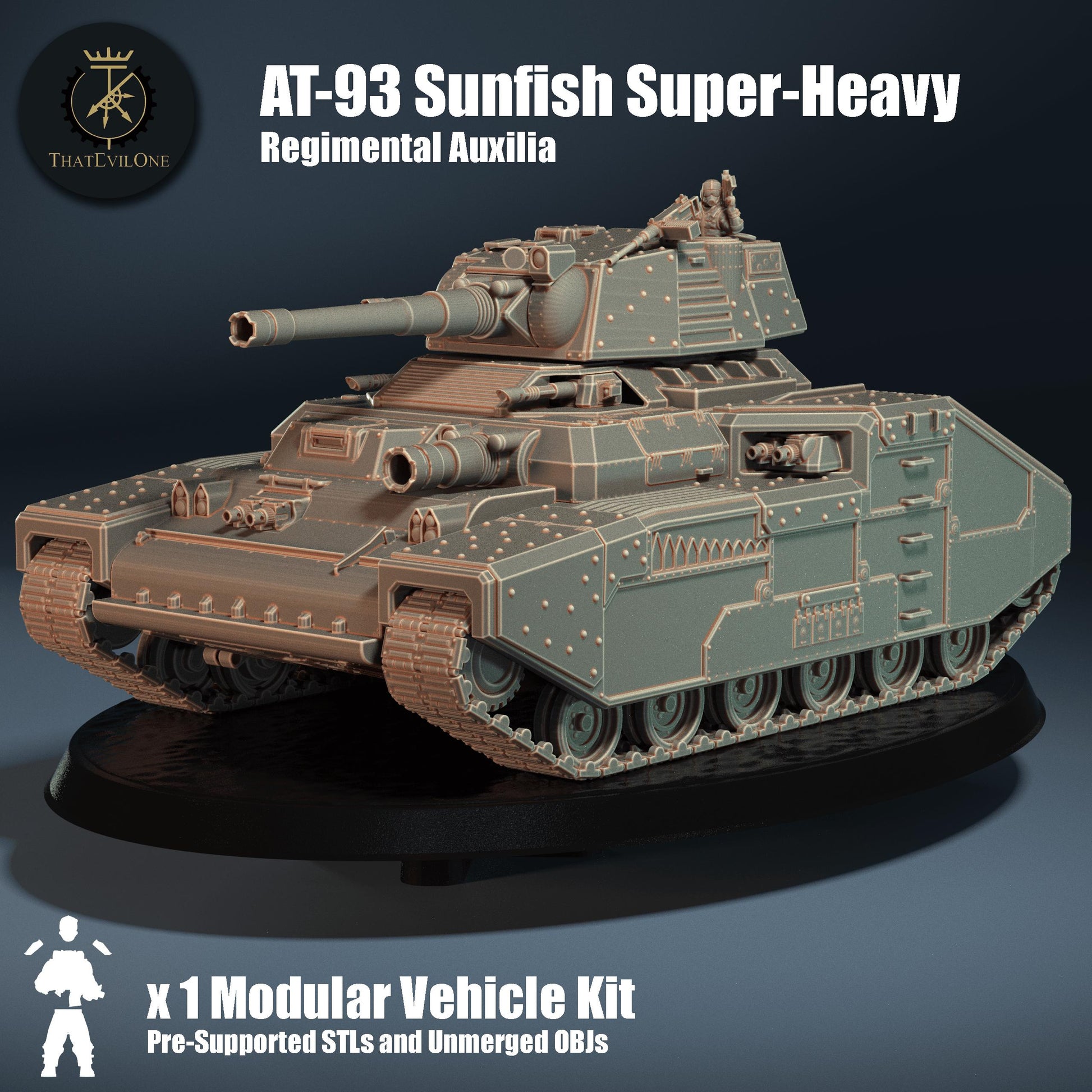 AT-93 Sunfish Super-Heavy - Regimental Auxilia (1) (sculpted by That Evil One)