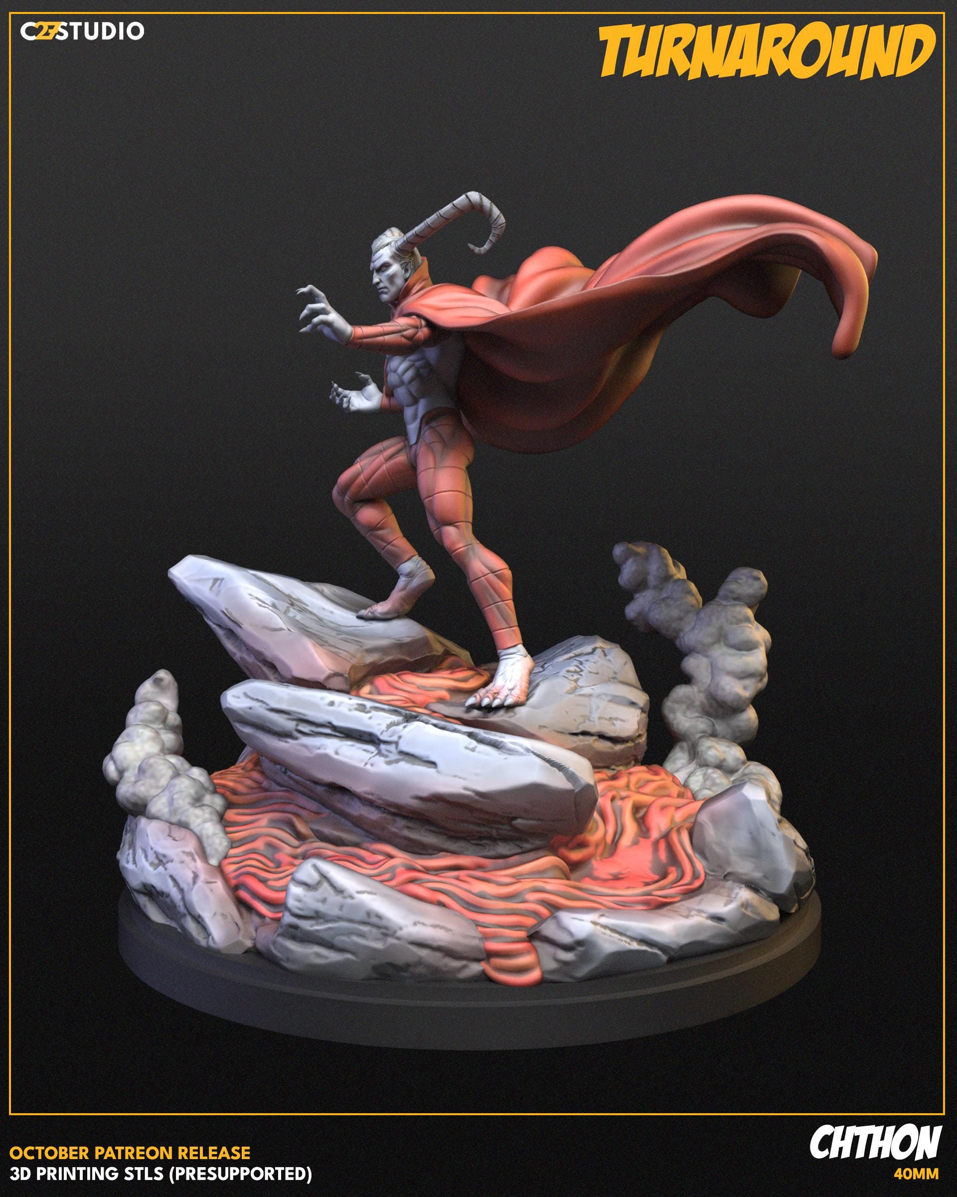 Cthon 40mm miniature (sculpted by C27 collectibles) (Crisis Protocol Proxy/Alternative)