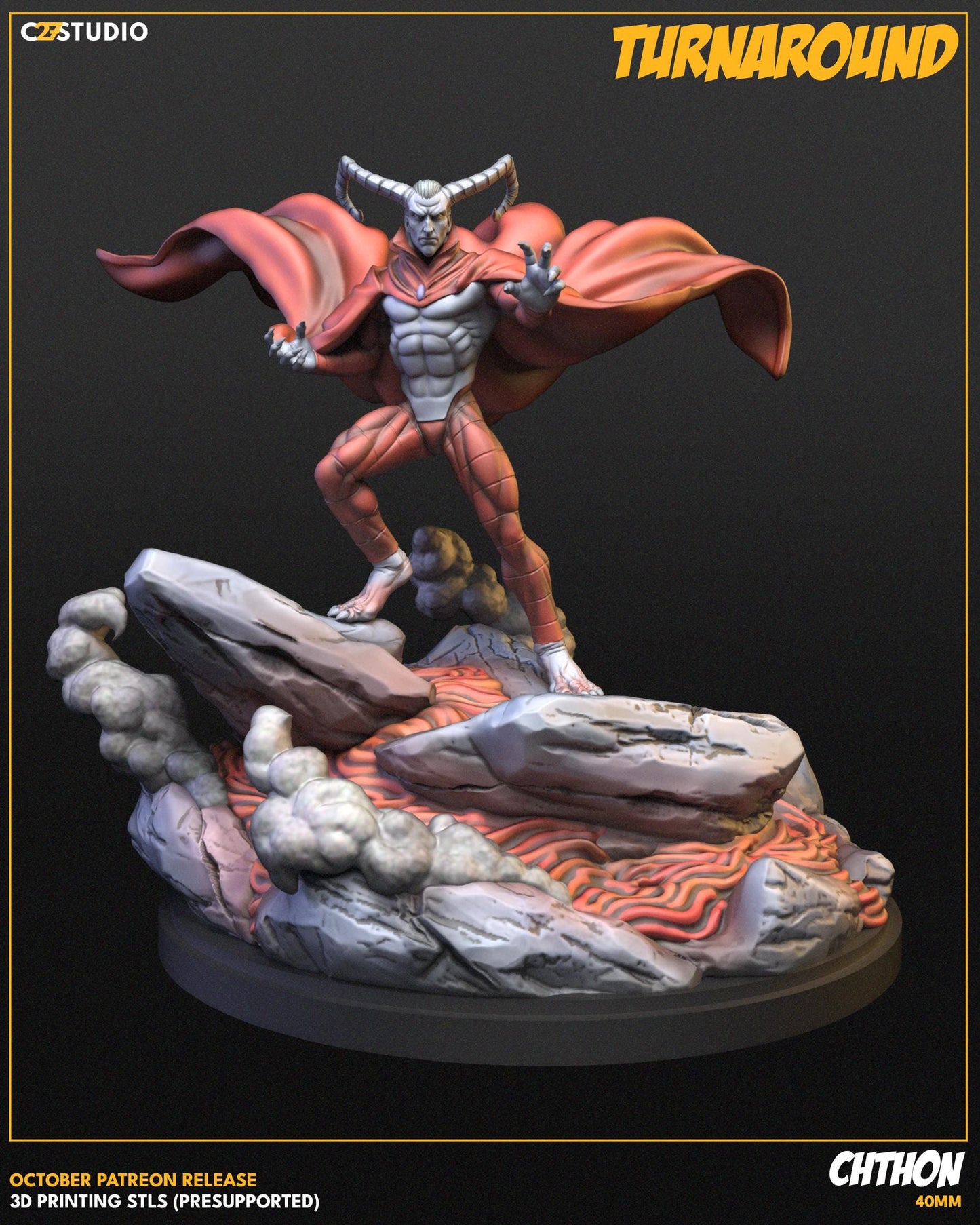 Cthon 40mm miniature (sculpted by C27 collectibles) (Crisis Protocol Proxy/Alternative)