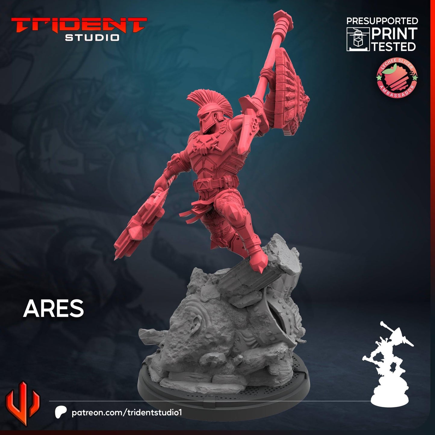Ares (Fan art sculpted by Trident Studio) (Crisis Protocol Proxy/Alternative)