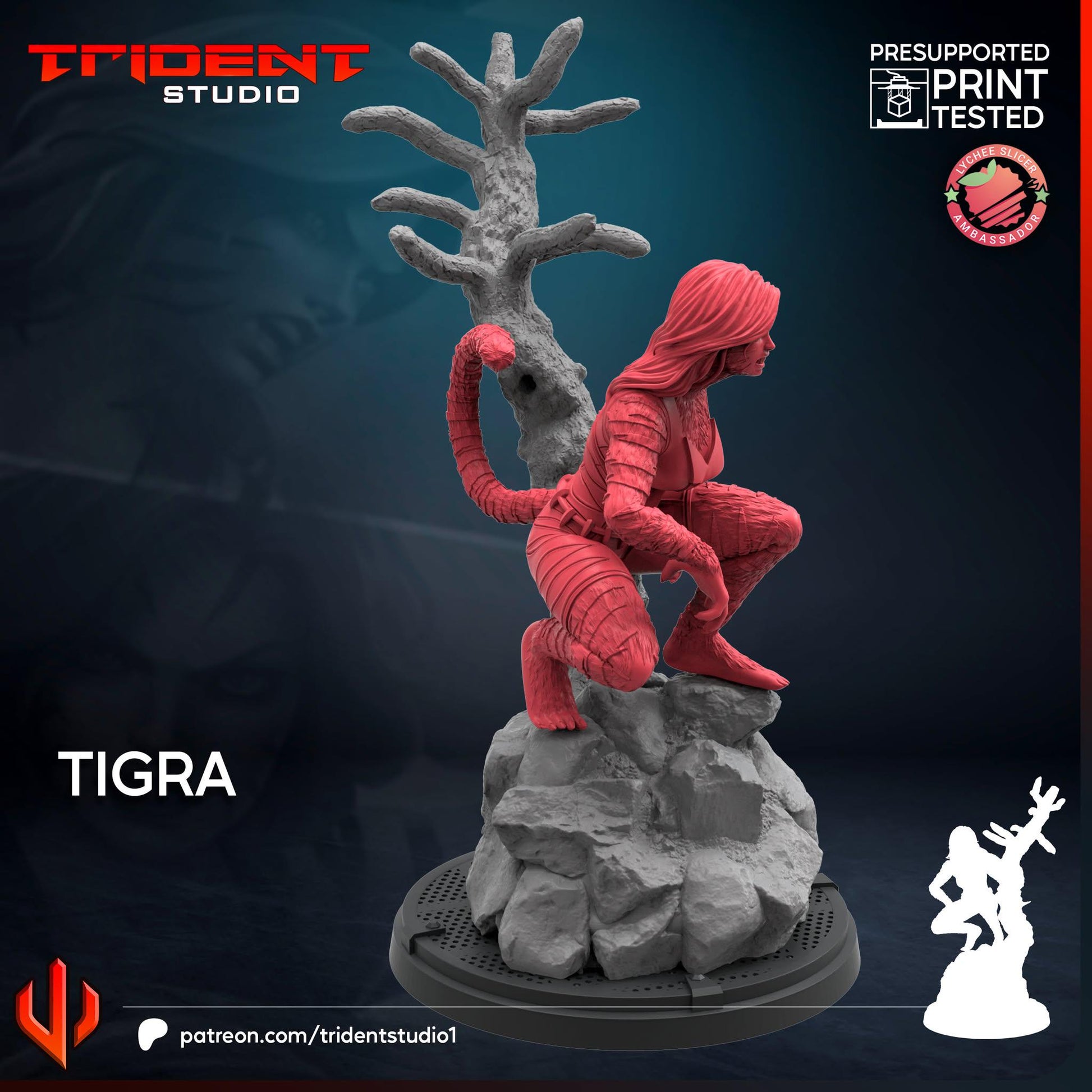 Tigra (Fan art sculpted by Trident Studio) (Crisis Protocol Proxy/Alternative)