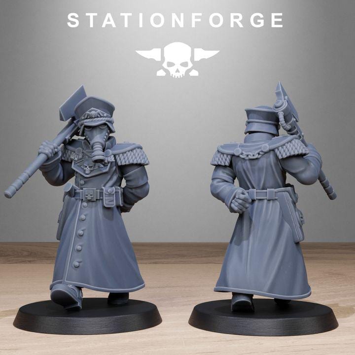 Grim Guard Vigil Commisar (sculpted by Stationforge)