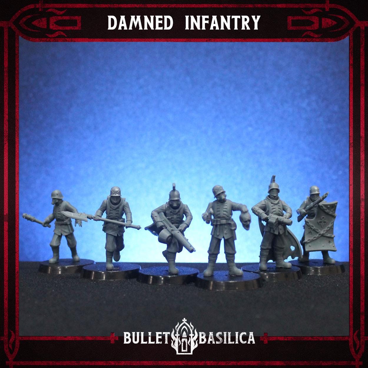 Damned Infantry Squad (x10) - Sculpted by Bullet Basilica