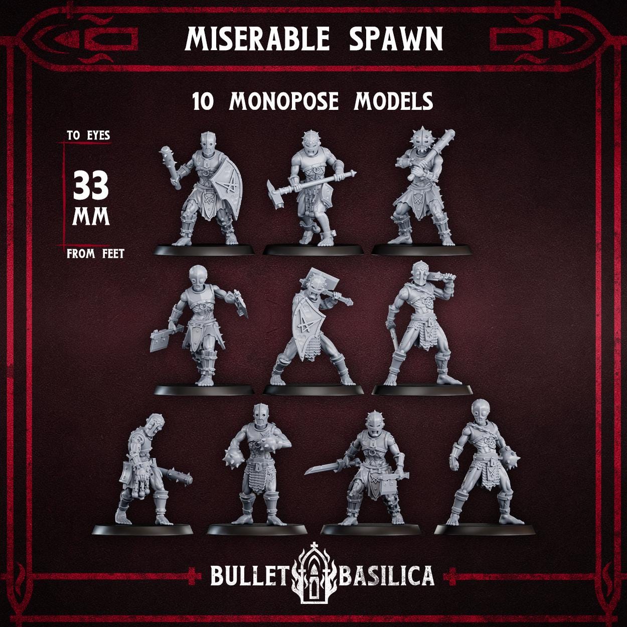 Miserable Spawn Squad (x10) - Sculpted by Bullet Basilica