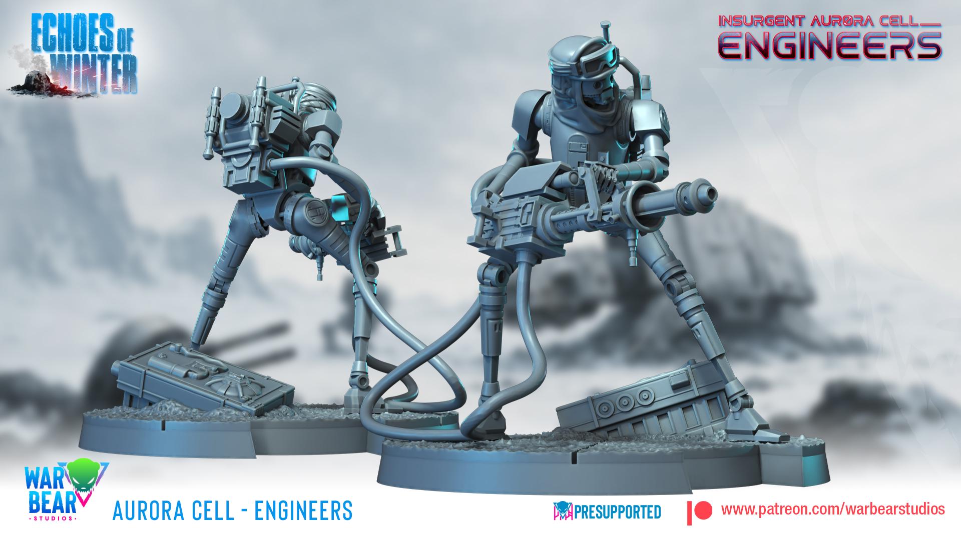 Aurora Cell Engineers - set of 7 (Sculpted by War Bear Studios)