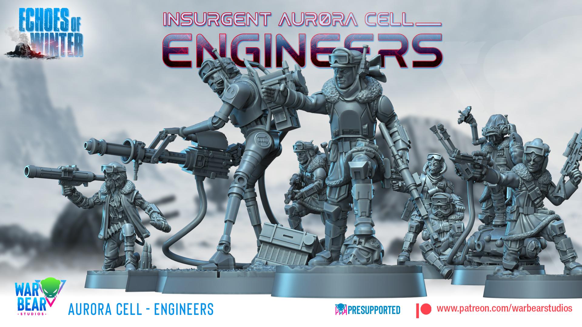Aurora Cell Engineers - set of 7 (Sculpted by War Bear Studios)