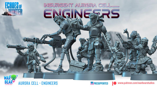 Aurora Cell Engineers - set of 7 (Sculpted by War Bear Studios)