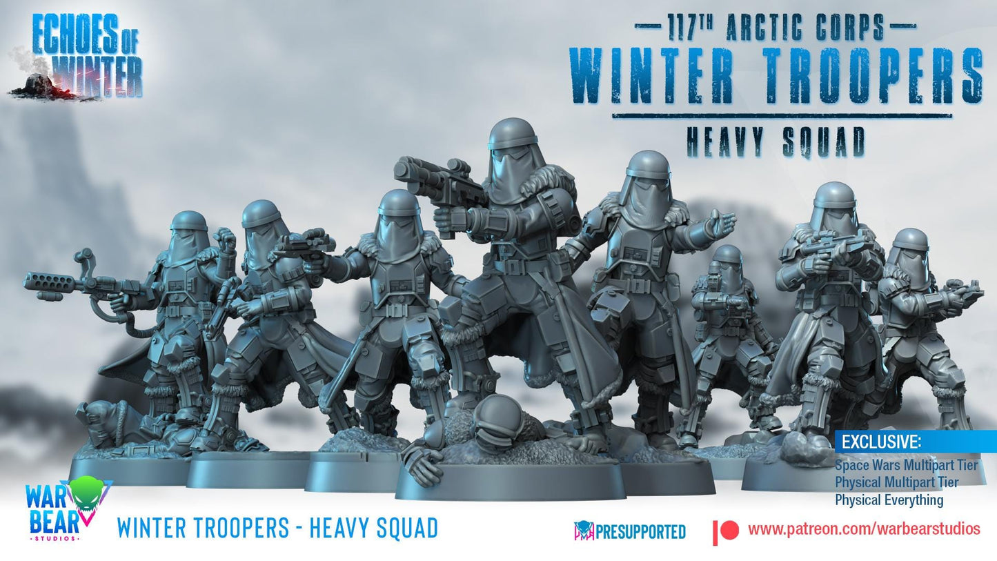 Winter Troopers Heavy Squad - set of 8 (Sculpted by War Bear Studios)