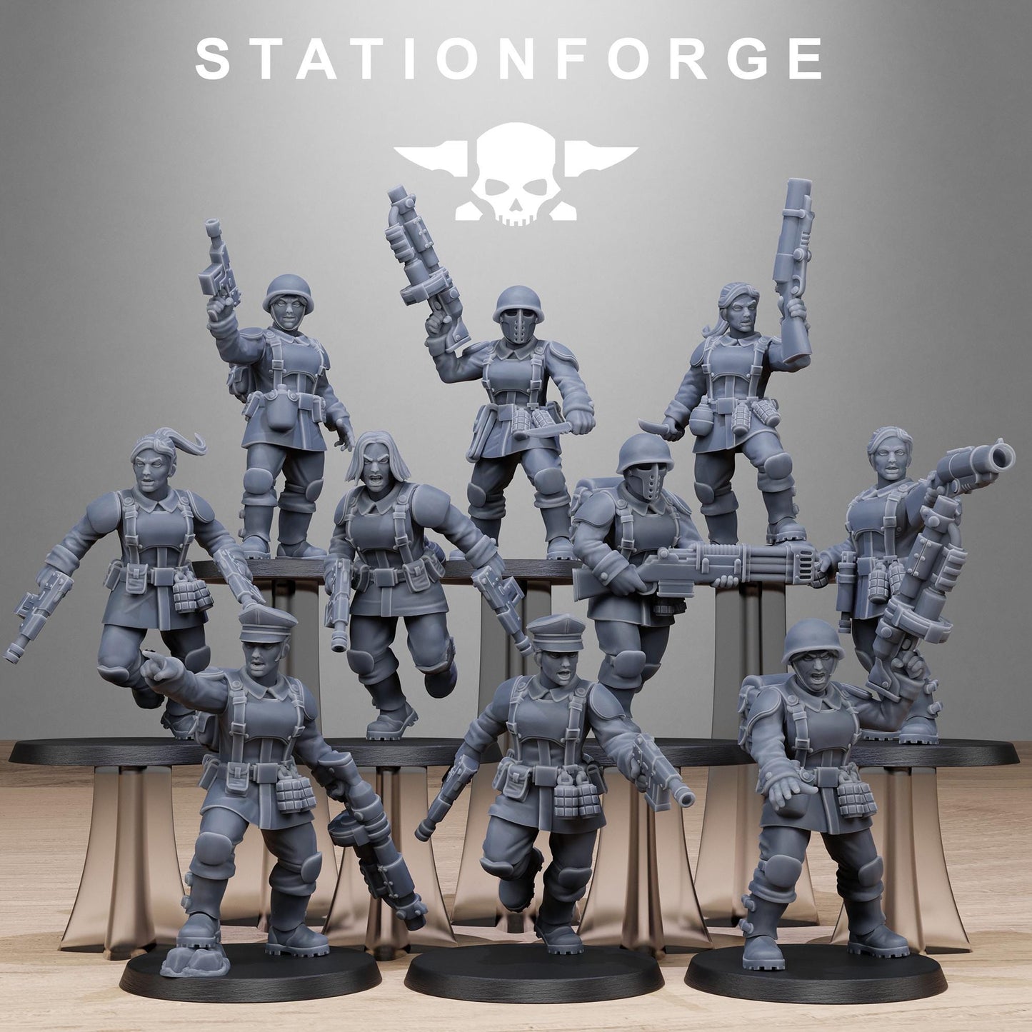 Free Guard Sisters - set of 10 (sculpted by Stationforge)