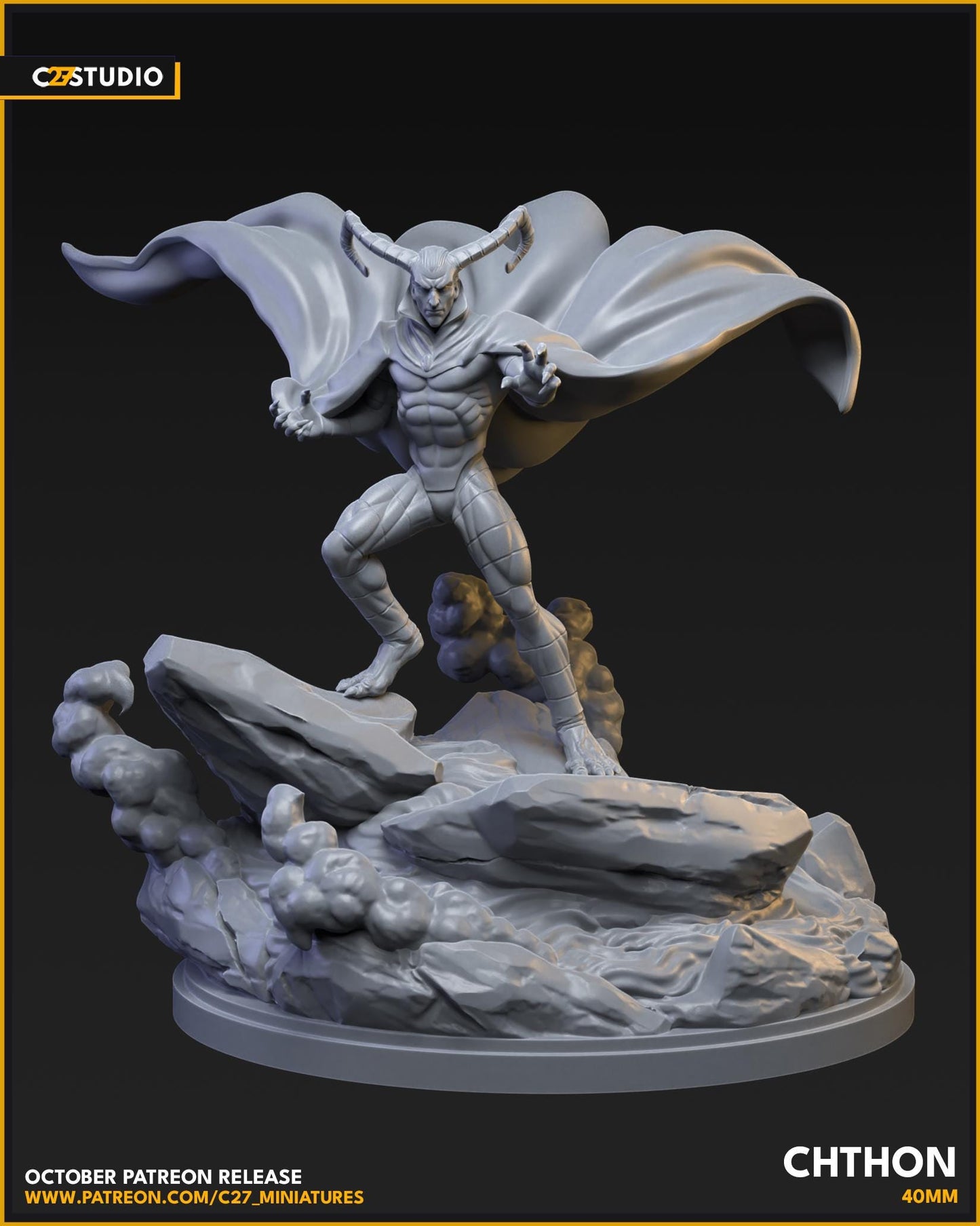 Cthon 40mm miniature (sculpted by C27 collectibles) (Crisis Protocol Proxy/Alternative)