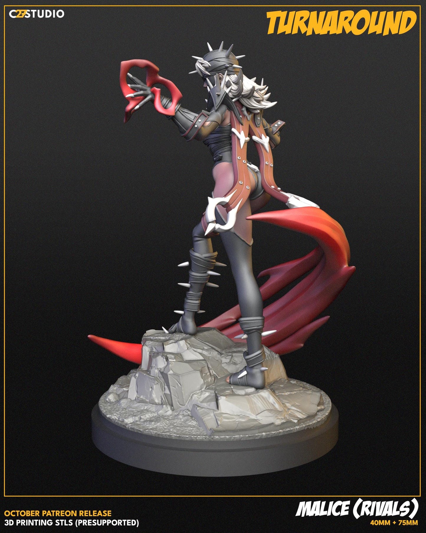 Malice (Rivals) 40mm miniature (sculpted by C27 collectibles) (Crisis Protocol Proxy/Alternative)