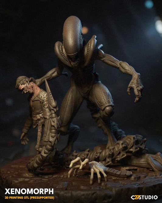 Xenomorph 40mm miniature (sculpted by C27 collectibles) (Crisis Protocol Proxy/Alternative)