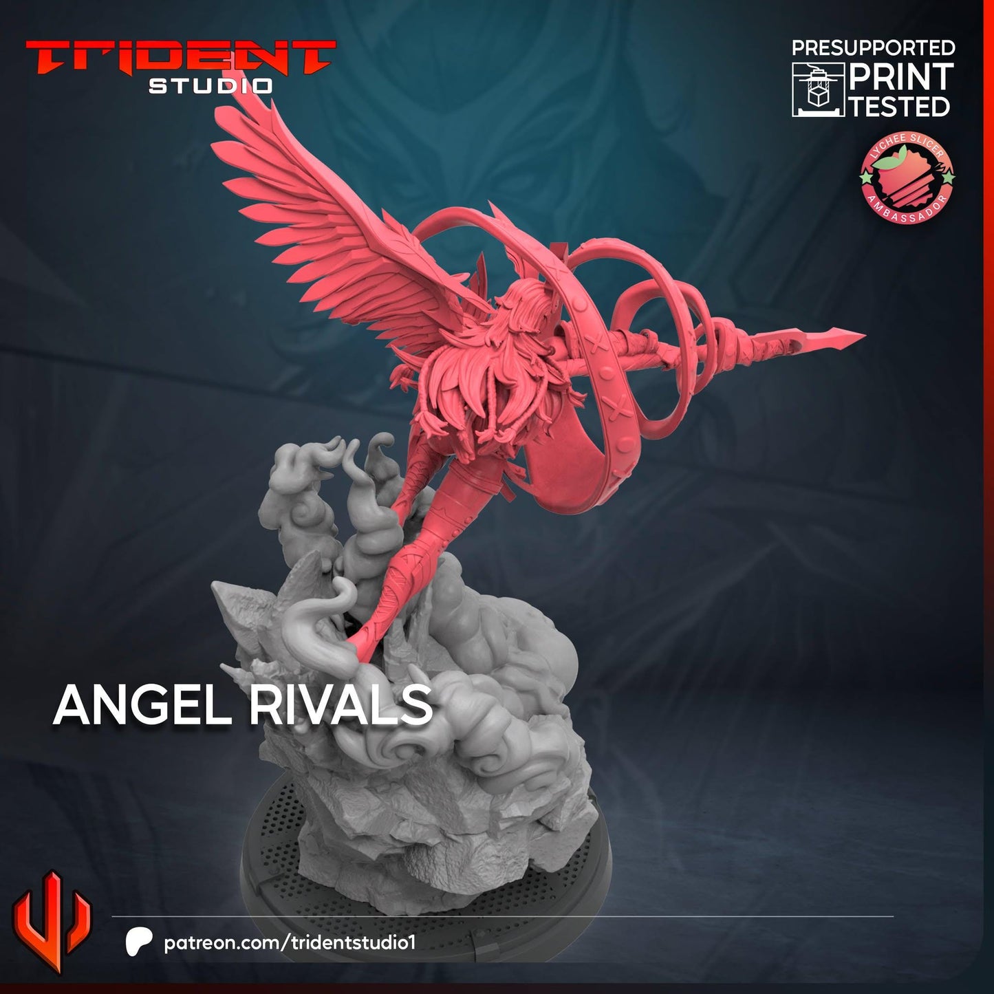 Angela (Rivals) (Fan art sculpted by Trident Studio) (Crisis Protocol Proxy/Alternative)