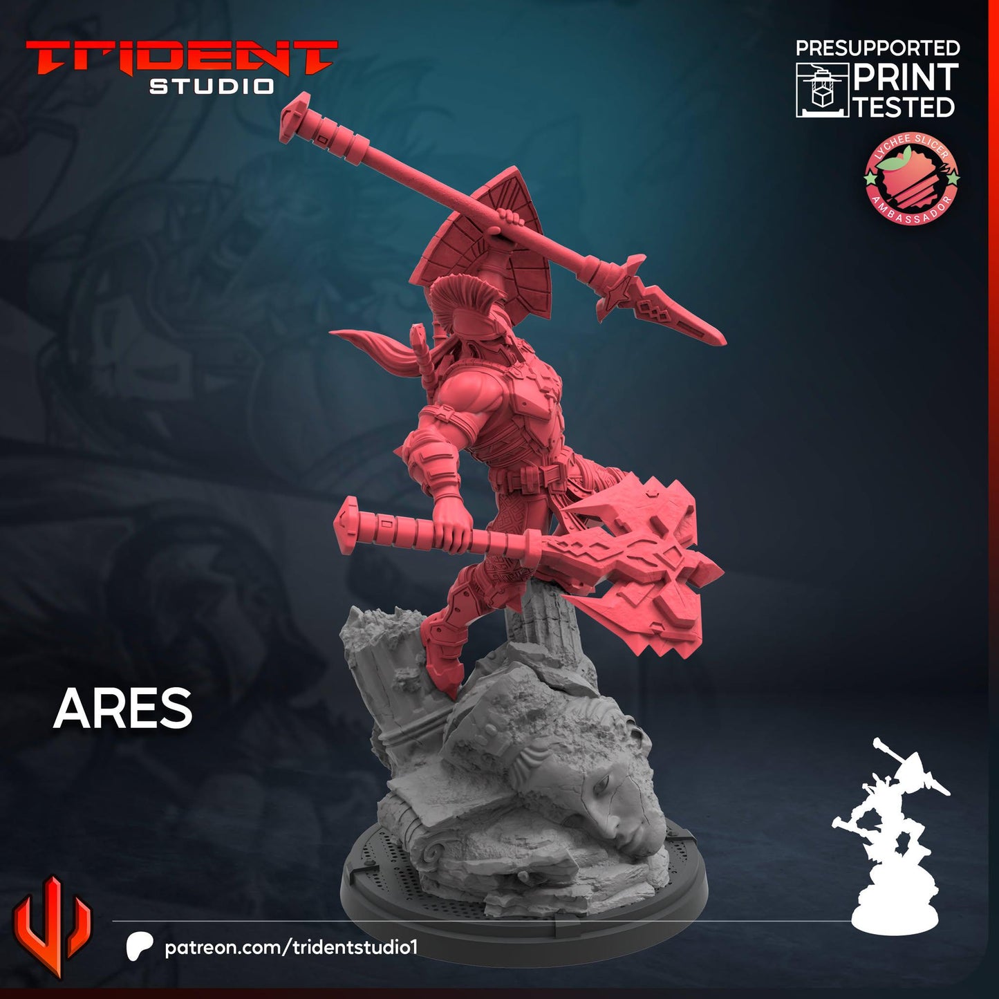 Ares (Fan art sculpted by Trident Studio) (Crisis Protocol Proxy/Alternative)