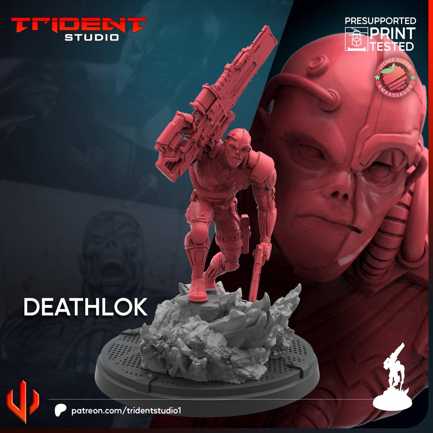 Deathlok (Fan art sculpted by Trident Studio) (Crisis Protocol Proxy/Alternative)