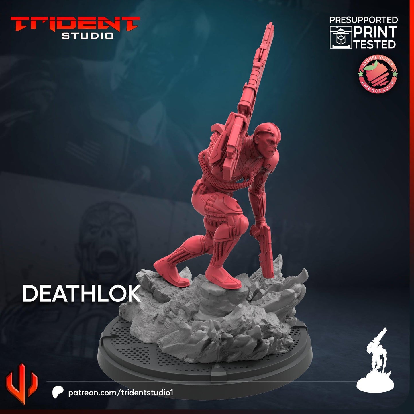Deathlok (Fan art sculpted by Trident Studio) (Crisis Protocol Proxy/Alternative)
