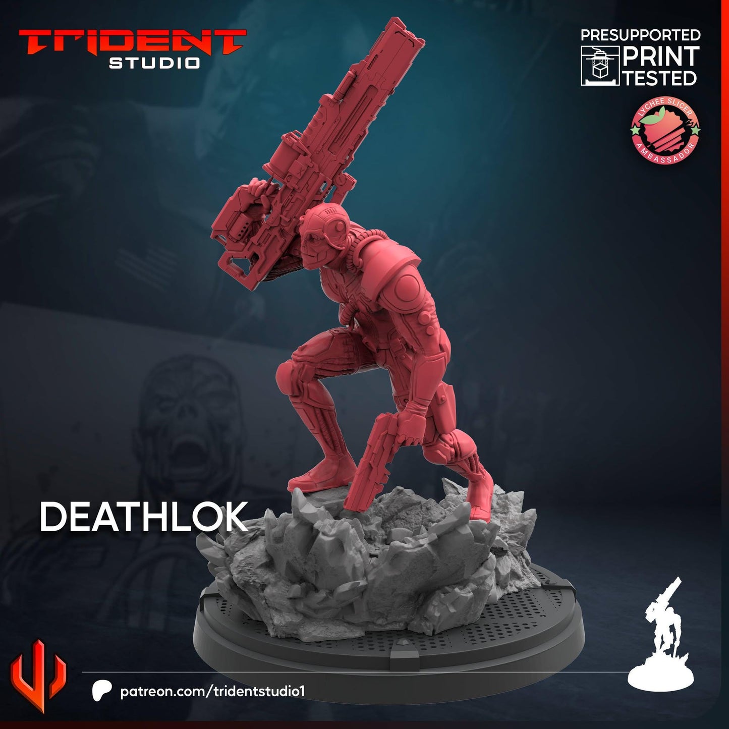 Deathlok (Fan art sculpted by Trident Studio) (Crisis Protocol Proxy/Alternative)