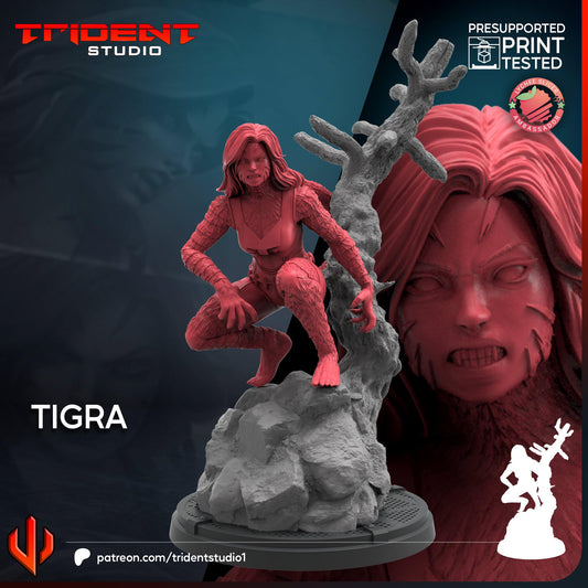 Tigra (Fan art sculpted by Trident Studio) (Crisis Protocol Proxy/Alternative)
