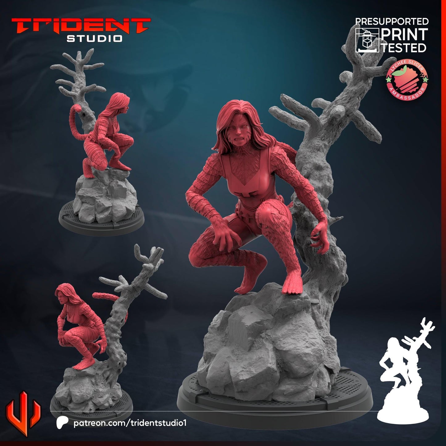 Tigra (Fan art sculpted by Trident Studio) (Crisis Protocol Proxy/Alternative)