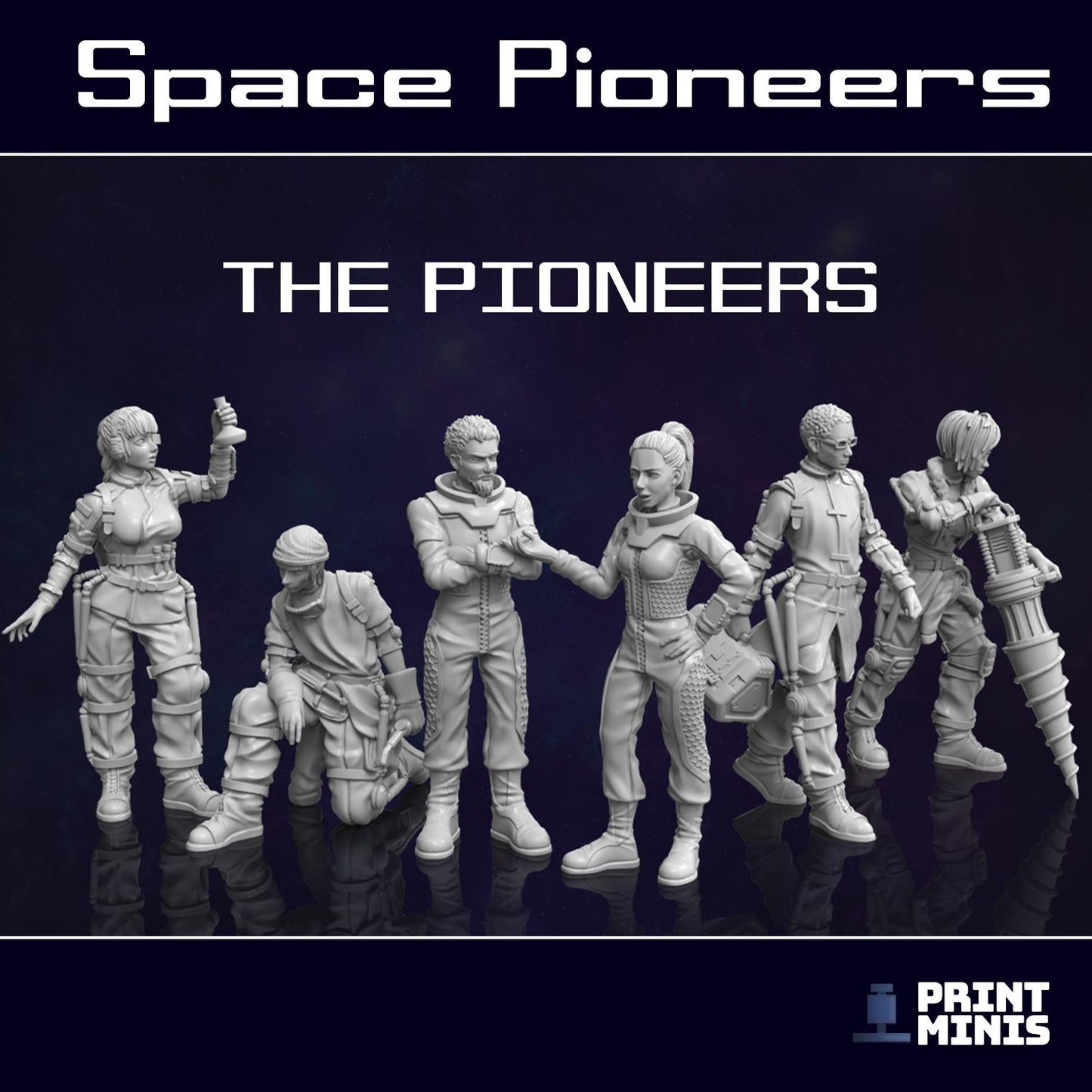 Space Pioneer Team (6) (by Print Minis)