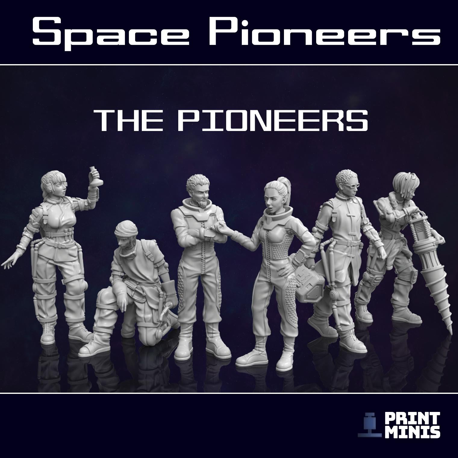 Space Pioneer Team (6) (by Print Minis)